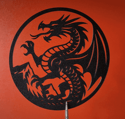 Fantasy Dragon 2D Wall Art.3mf 3d model