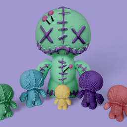 Kawaii (Cute) Voodoo Doll Flexi 3d model
