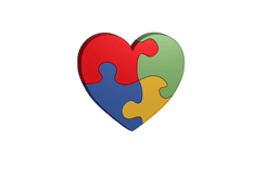 Autism Puzzle Heart STL - Neurodiversity Decor 3d model