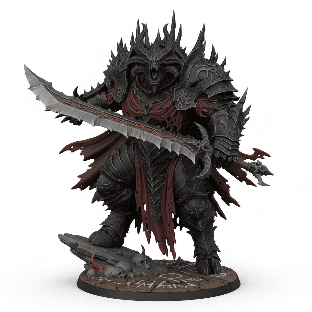 Infernal War Beast Armored Spikes Printable STL 3d model