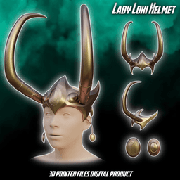 Lady Loki Cosplay Helmet Marvel Rivals 3d model