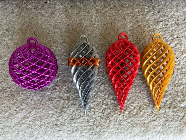Festive Christmas Ornaments 3d model