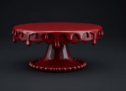 Drip Cake Stand STL β Cute Dessert Display Plate Holder β 3D Printable Birthday Cake Stand β Aesthet 3d model