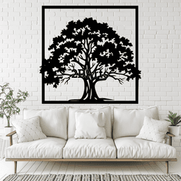 Tree 2D Wall Art/Window Art - Digital STL & SVG File for 3D Printing or Laser Cutting 3d model