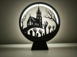 Ring Lamp II with Halloween Panels 3d model
