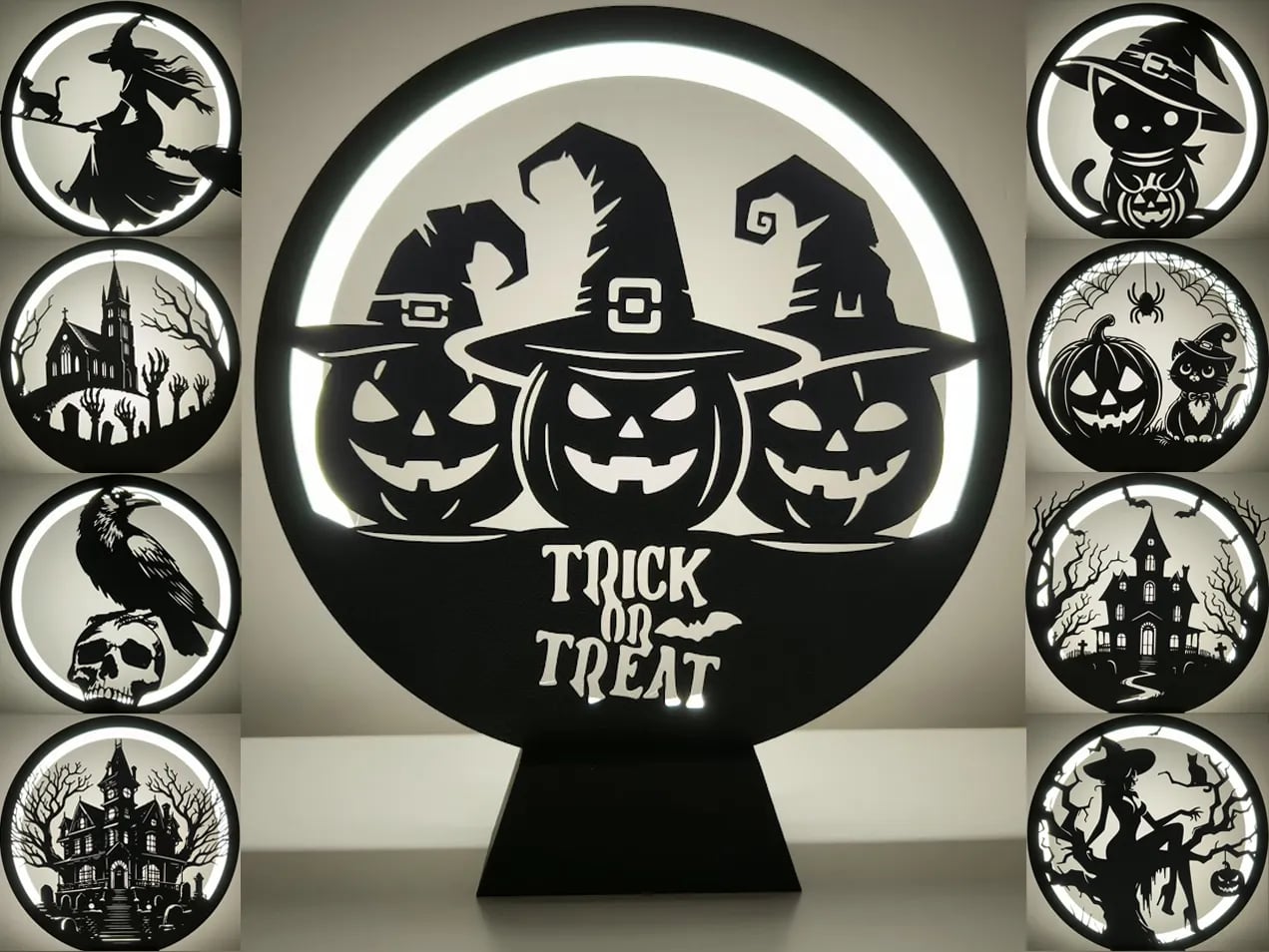 Ring Lamp II with Halloween Panels 3d model