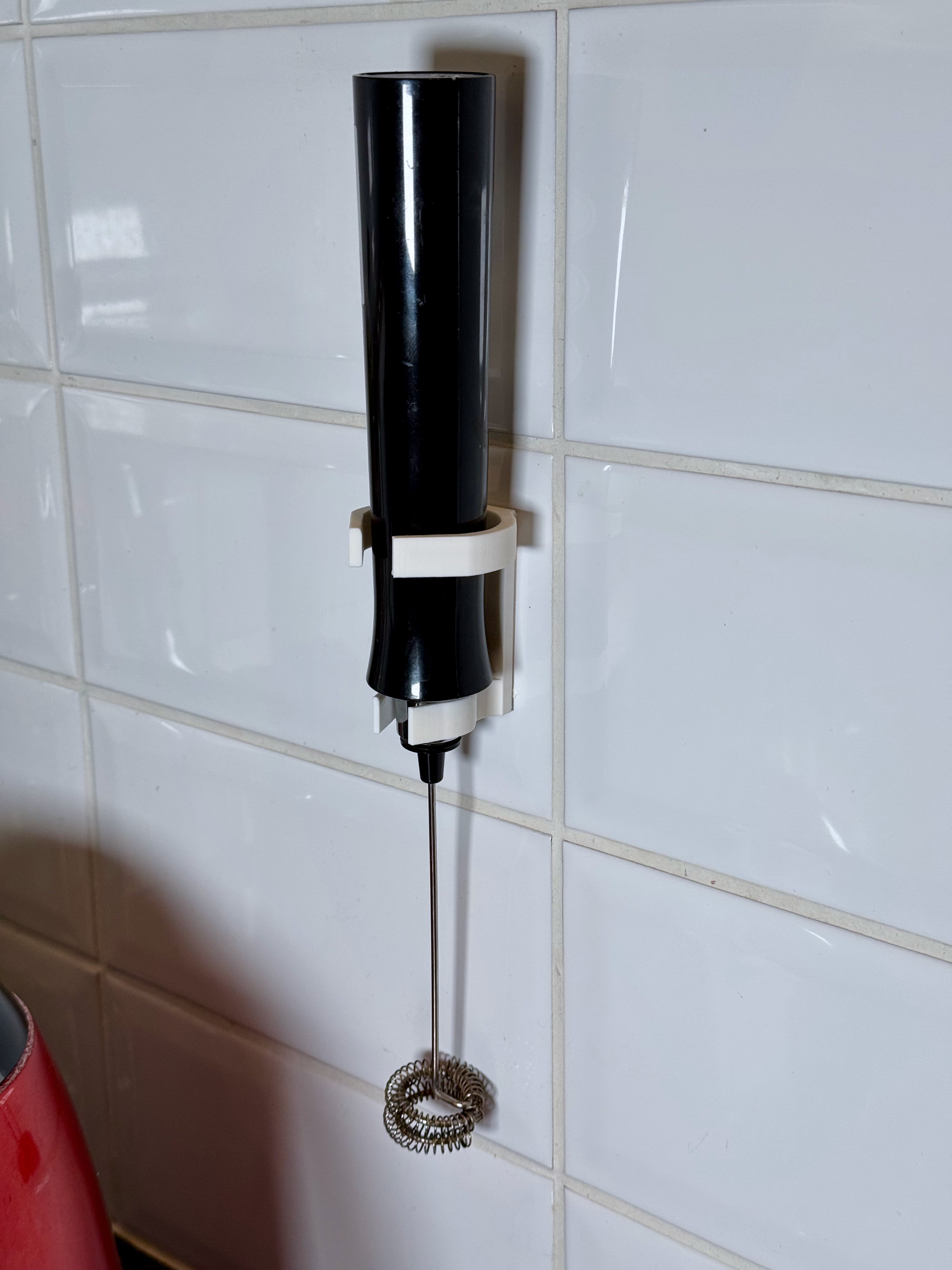 Wall-Mounted Milk Frother Holder 3d model