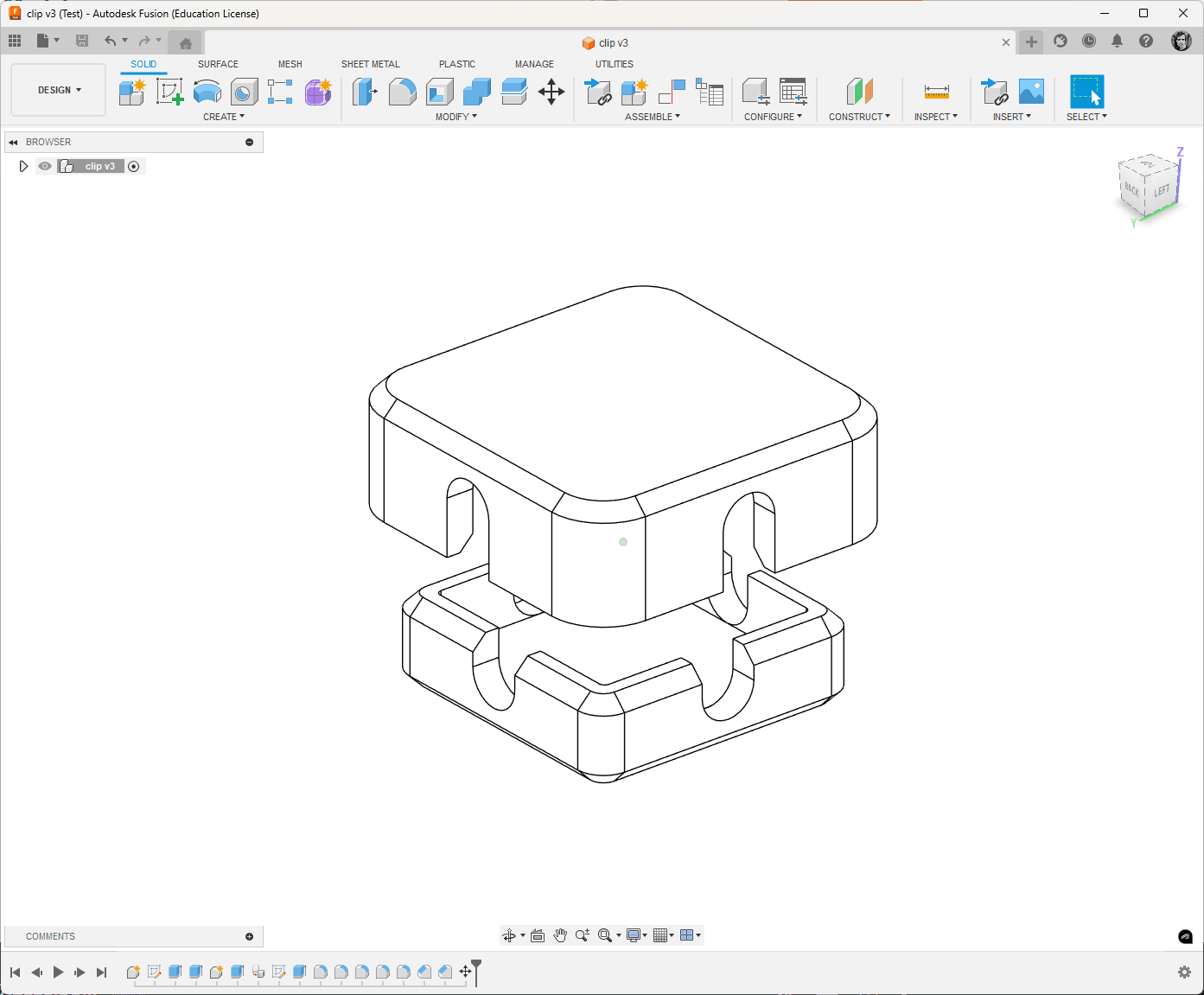 LED string clip-on cap 3d model