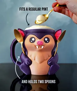 Bramble , the Bat Ice Pint Holder 3d model