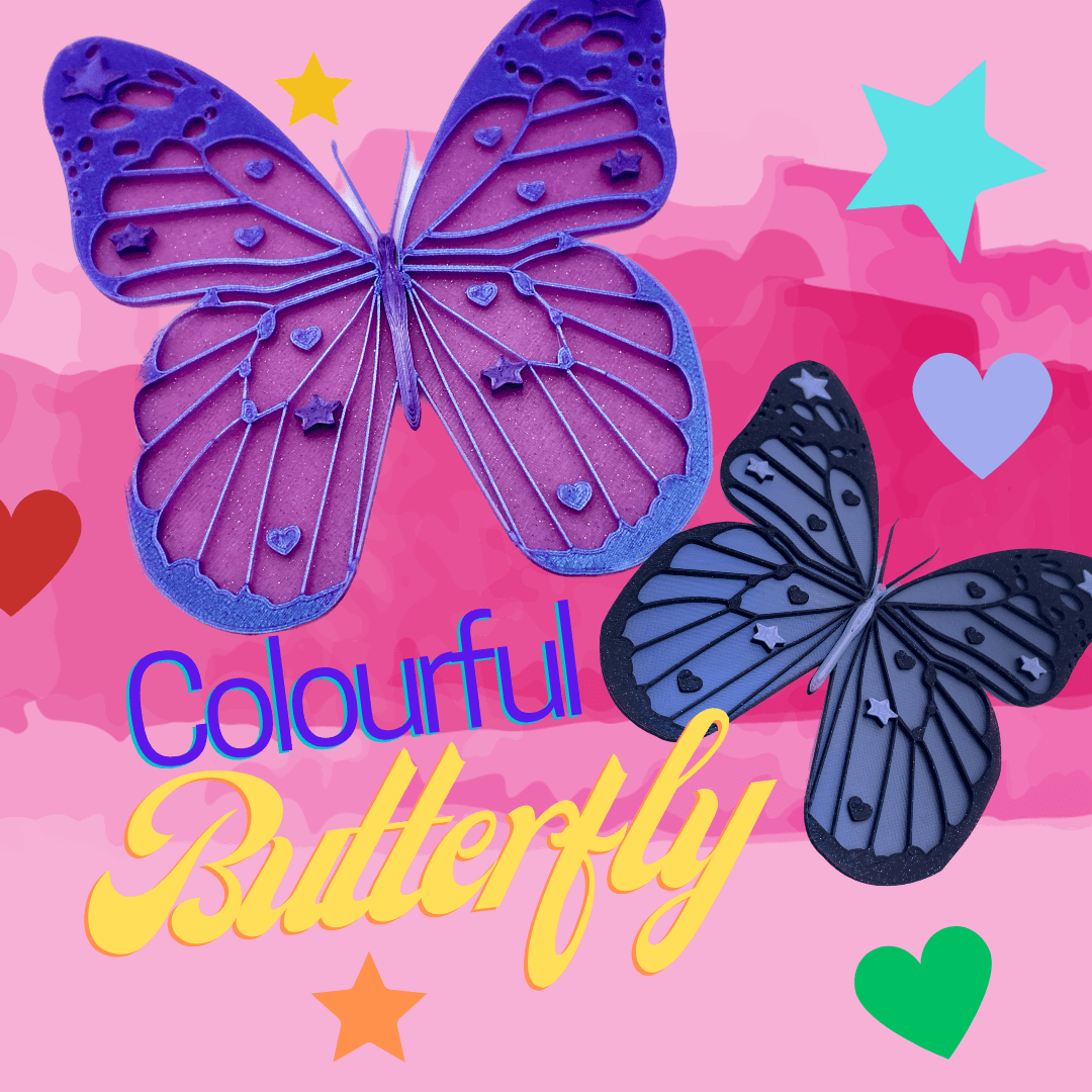 Colourful Butterfly 3d model