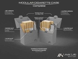 Modular Cigarette Case 3d model