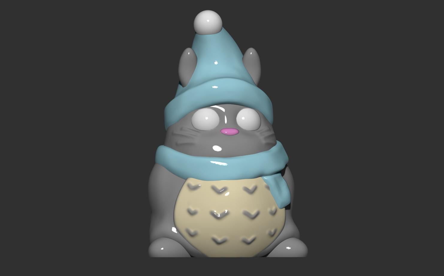 Totoro Chibi Winter Edition - Limited Time Free Download 3d model