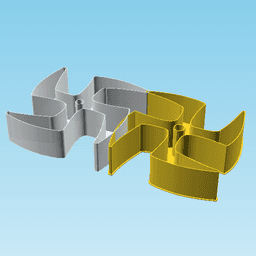 Shuriken 004F, nestable box (v2) 3d model
