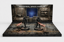 3-in-1 Galactic Sci-Fi Modular Terrain Diorama Stands | Space Opera Display Base (STL + PDF Textures 3d model