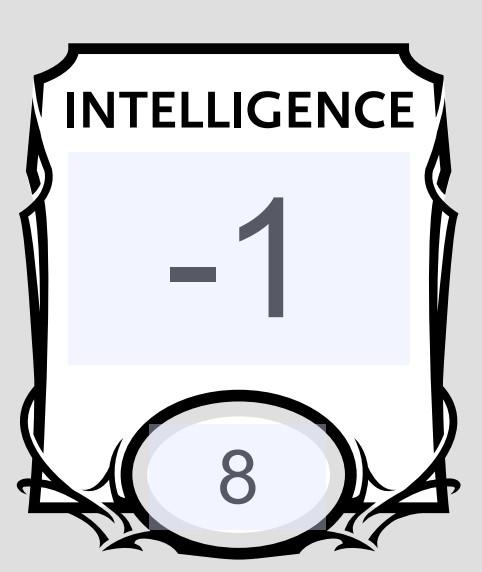 Dungeons and Dragons Ability Score Intelligence -1 3d model
