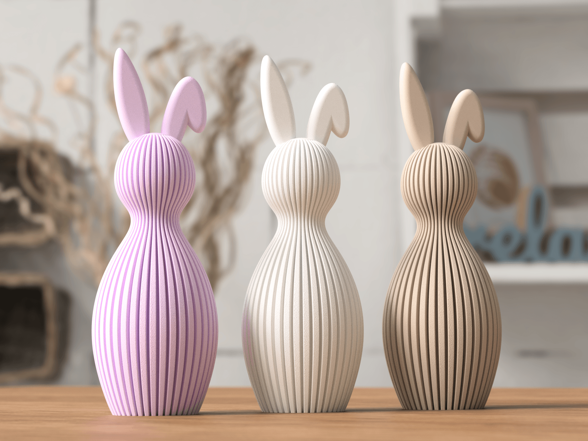 Easter Bunny Folded Ear 3d model