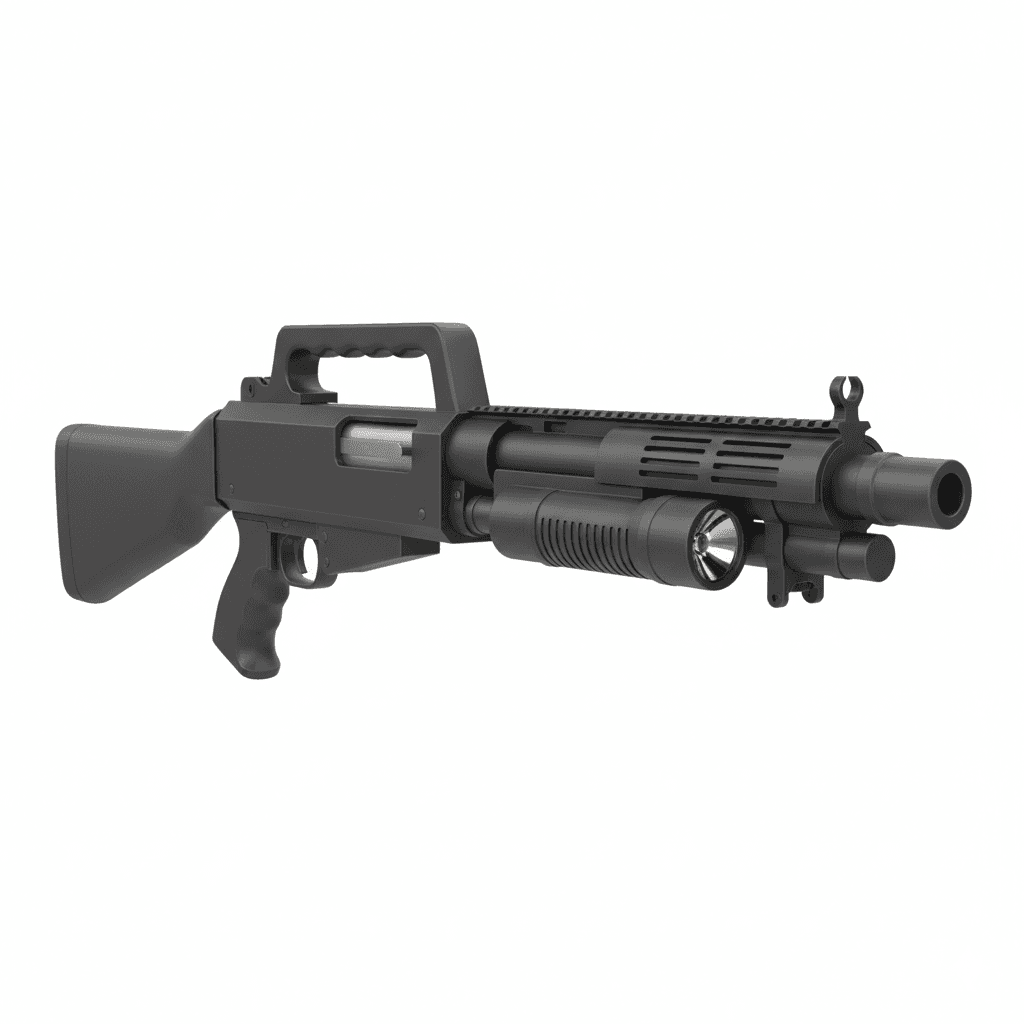 Shotgun High Standard Riot Shotgun 3d model