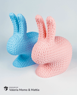 Troy Rabbit Knitted (Container + Piggy Bank Version), Easter Design 3d model