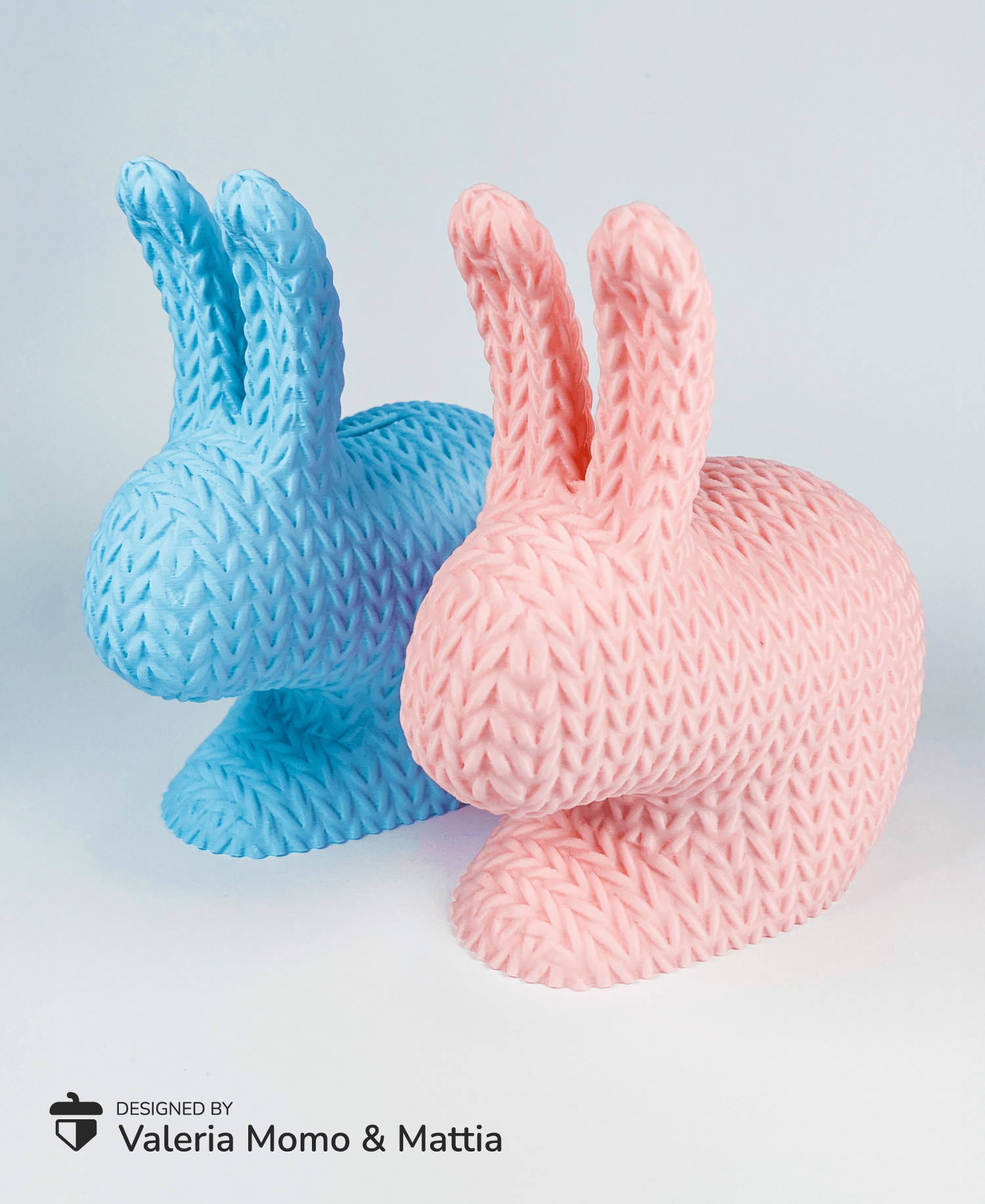 Troy Rabbit Knitted (Container + Piggy Bank Version), Easter Design 3d model