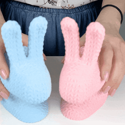 Troy Rabbit Knitted (Container + Piggy Bank Version), Easter Design 3d model