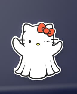 Hello Kitty Ghost - LED Strip compatible 3d model