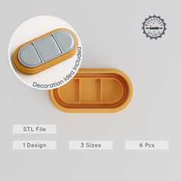Plaster Shape Cutter & Stamp, Cookie & Fondant, S/M/L, 6-Piece Health & Medical Design Set PRODUCT_534 3d model