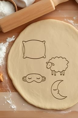 Sleeping Set Cookie Cutter, Biscuit Cutter 3d model
