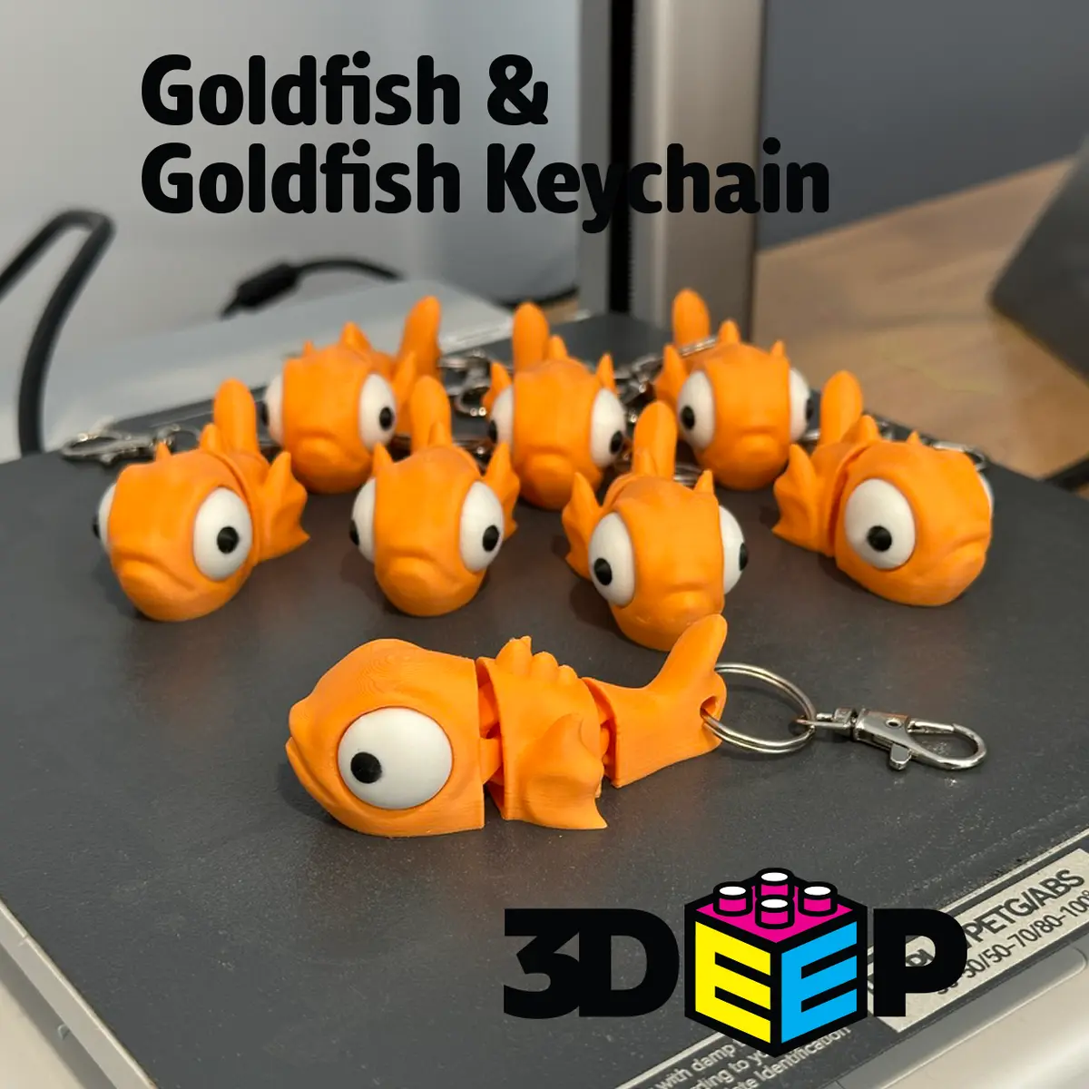3deep Productions Goldfish & Keychain - Print in place - No supports - 3D model by 3DEEP ...