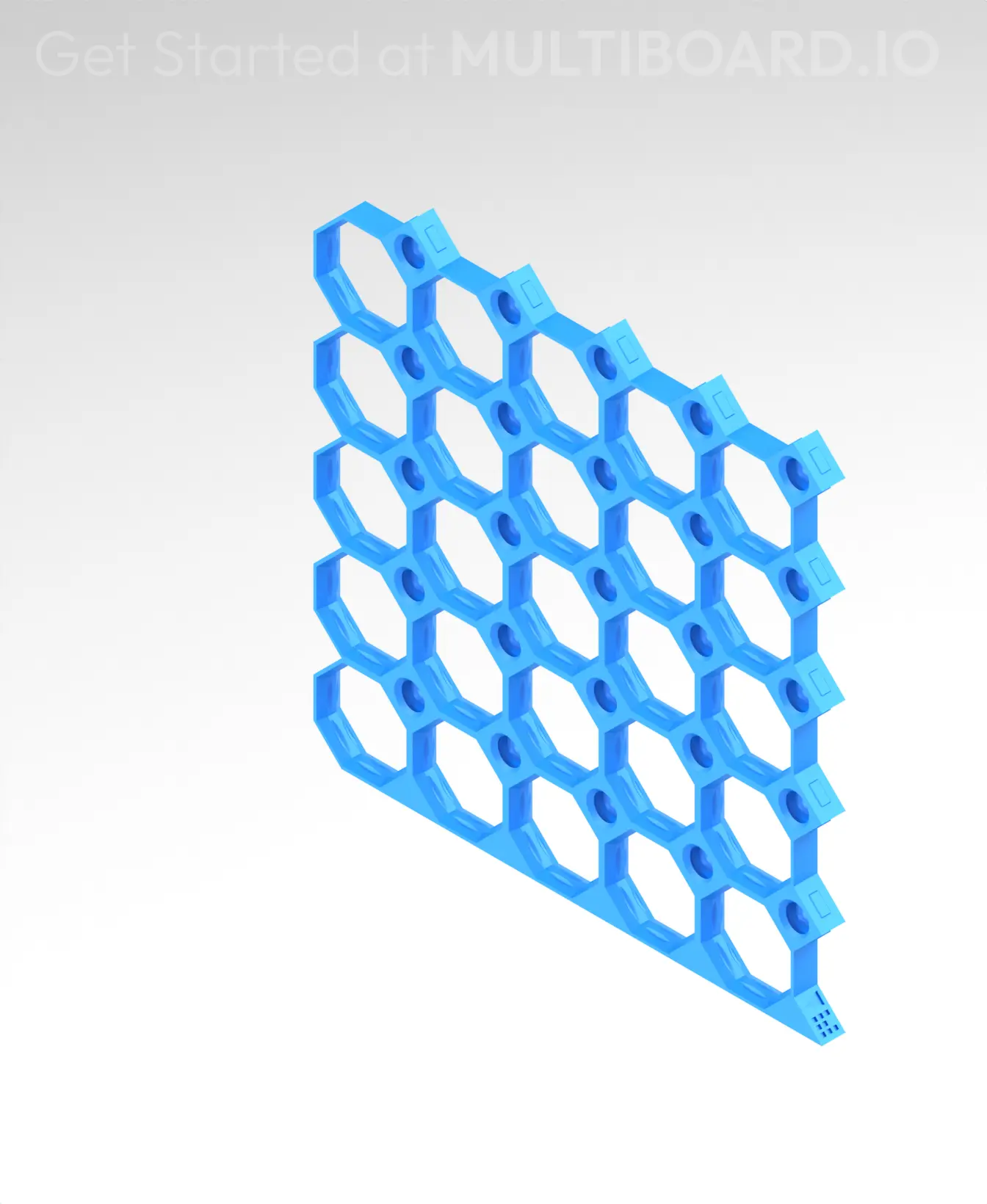 5x5 MU - Bottom Grid Interfitted - MultiBoard Octagon Plate 3d model