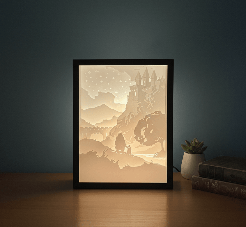 Harry Potter Hogwarts Shadow Box 3d Lamp 3d model