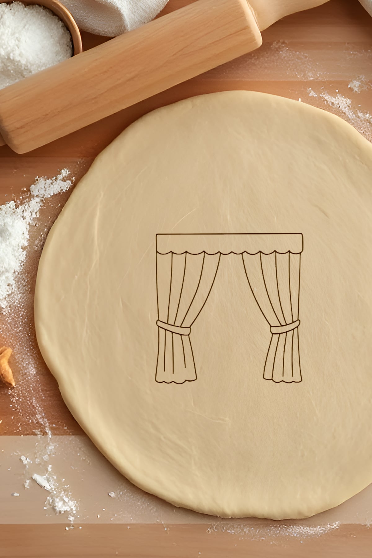 Curtain Cookie Cutter, Biscuit Cutter 3d model