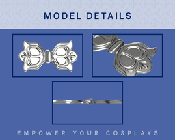 Astarion Belt Buckle STL Files - Baldur's Gate 3 Cosplay Accessory (Digital Download) 3d model
