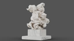 Drapery in Motion Marble Sculpture 3d model