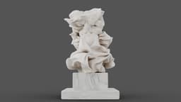 Drapery in Motion Marble Sculpture 3d model
