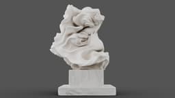 Drapery in Motion Marble Sculpture 3d model