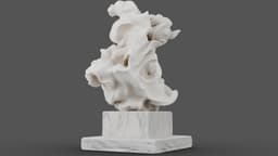 Drapery in Motion Marble Sculpture 3d model