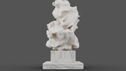 Drapery in Motion Marble Sculpture 3d model