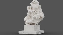 Drapery in Motion Marble Sculpture 3d model