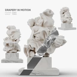 Drapery in Motion Marble Sculpture 3d model