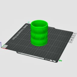 Customizable Pen Holder Cup Desk Organizer Office Decoration 3d model