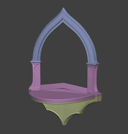 Arabian Display Shelf – Arched Wall Shelf Inspired by Moorish Architecture 3d model