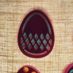 Easter Egg Lamp Shade Ornaments | 4-Pattern Collection | Member Exclusive | R7Makers 3d model