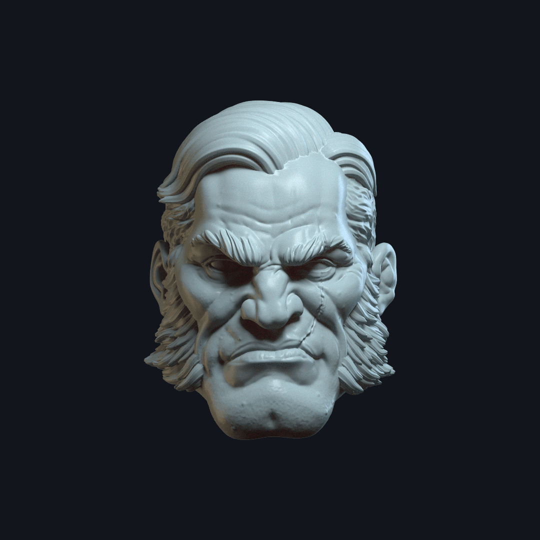 Dex v15 Action Figure Head 3d model