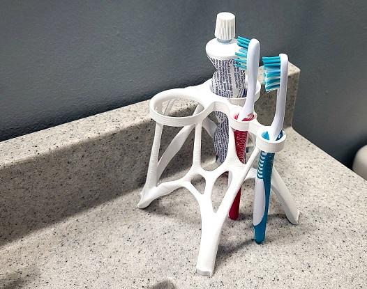 Cellular Toothbrush Holder 3d model