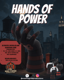 Daredevil Born Again Stand - Hands of Power - Mas Fuego 3D Productions 3d model