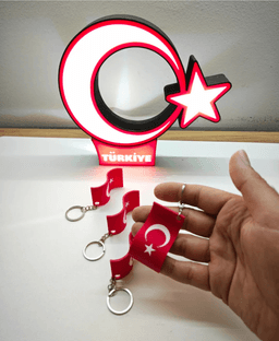 Türk Bayrağı Anahtarlık-Turkey Flag 3d model