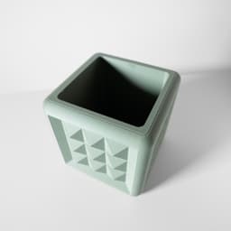 The Novo Square Planter Pot with Drainage Tray: Modern and Unique Home Decor for Plants 3d model