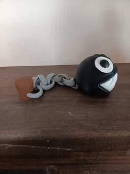 chain chomp - print in place - flexi fidget toy 3d model