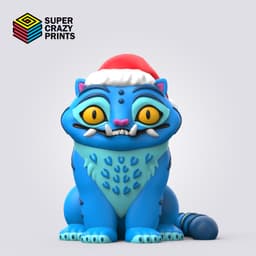 Christmas Derpy Tiger 3d model