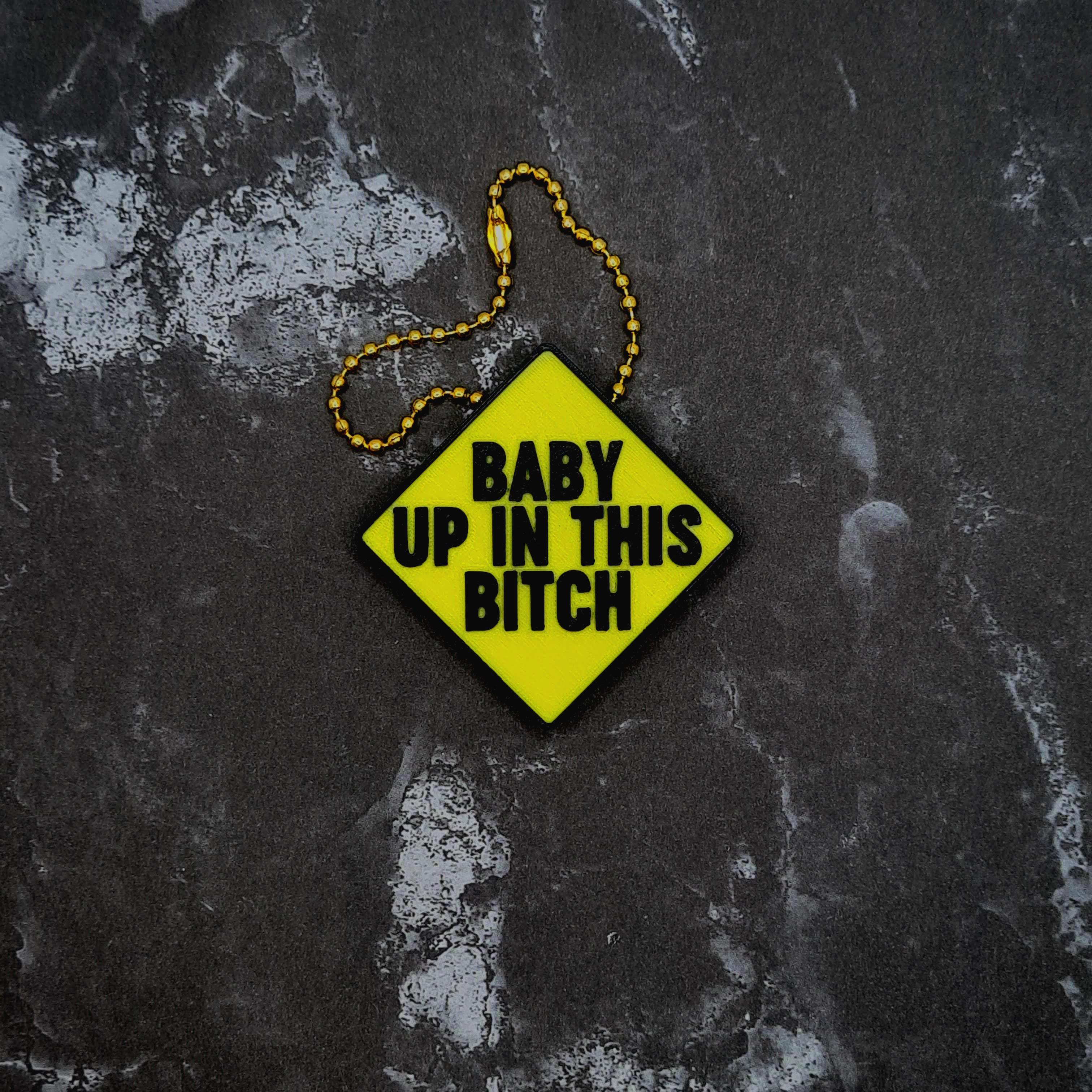 Baby up in This B*tch Keychain 3d model